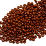 Preciosa Czech Glass Seed Beads 6/0 Size (4mm) Sold Per pack of 20 Grams, Brown Opaque color