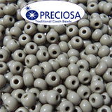 Preciosa Czech Glass Seed Beads 6/0 Size (4mm) Sold Per pack of 20 Grams, Gray Opaque Color