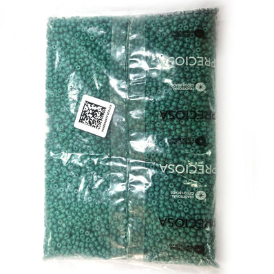 Preciosa Czech Glass Seed Beads 6/0 Size (4mm) Sold Per pack of 20 Grams, Dark Green Color