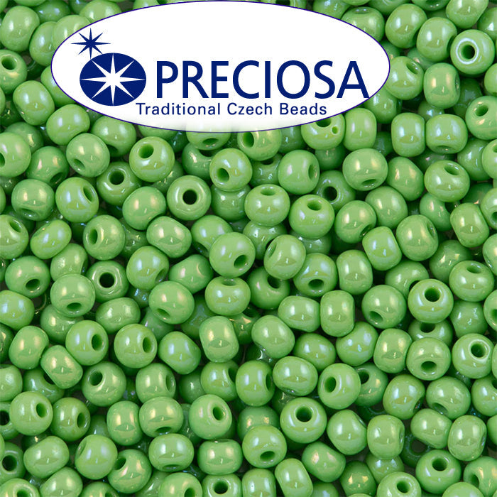Preciosa Czech Glass Seed Beads 6/0 Size (4mm) Sold Per pack of 20 Grams, Lime Green Color