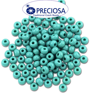 Preciosa Czech Glass Seed Beads 6/0 Size (4mm) Sold Per pack of 20 Grams, Teal Opaque Color