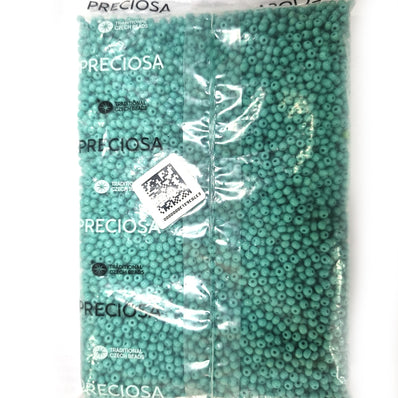 Preciosa Czech Glass Seed Beads 6/0 Size (4mm) Sold Per pack of 20 Grams, Teal Opaque Color