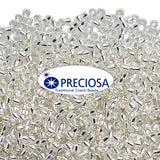 Preciosa Czech Glass Seed Beads 6/0 Size (4mm) Sold Per pack of 20 Grams, White Silver Line color