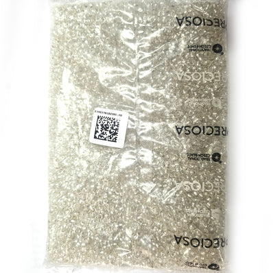 Preciosa Czech Glass Seed Beads 6/0 Size (4mm) Sold Per pack of 20 Grams, White Silver Line color