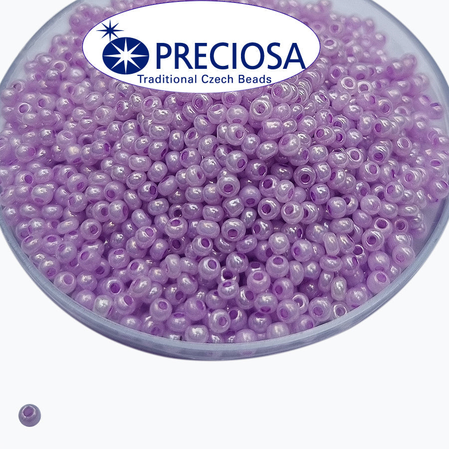 Radiant Czech Glass Seed Beads 11/0 Size (2mm) Sold Per pack of 20 Grams, Lavender Color