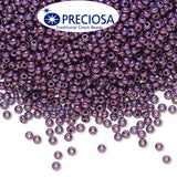 Preciosa Czech Glass Seed Beads 11/0 Size (2mm) Sold Per pack of 20 Grams, Purple Metallic color