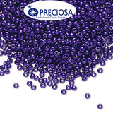 Preciosa Czech Glass Seed Beads 11/0 Size (2mm) Sold Per pack of 20 Grams, Purple Metallic color