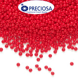 Preciosa Czech Glass Seed Beads 11/0 Size (2mm) Sold Per pack of 20 Grams, Red Opaque color