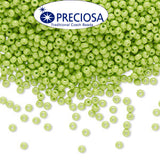 Preciosa Czech Glass Seed Beads 11/0 Size (2mm) Sold Per pack of 20 Grams, Lime Opaque color