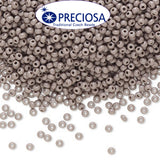 Preciosa Czech Glass Seed Beads 11/0 Size (2mm) Sold Per pack of 20 Grams, Gray Opaque Color