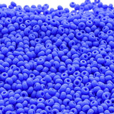 Preciosa Czech Glass Seed Beads 6/0 Size (4mm) Sold Per pack of 20 Grams, Light Blue Opaque Color on white background
