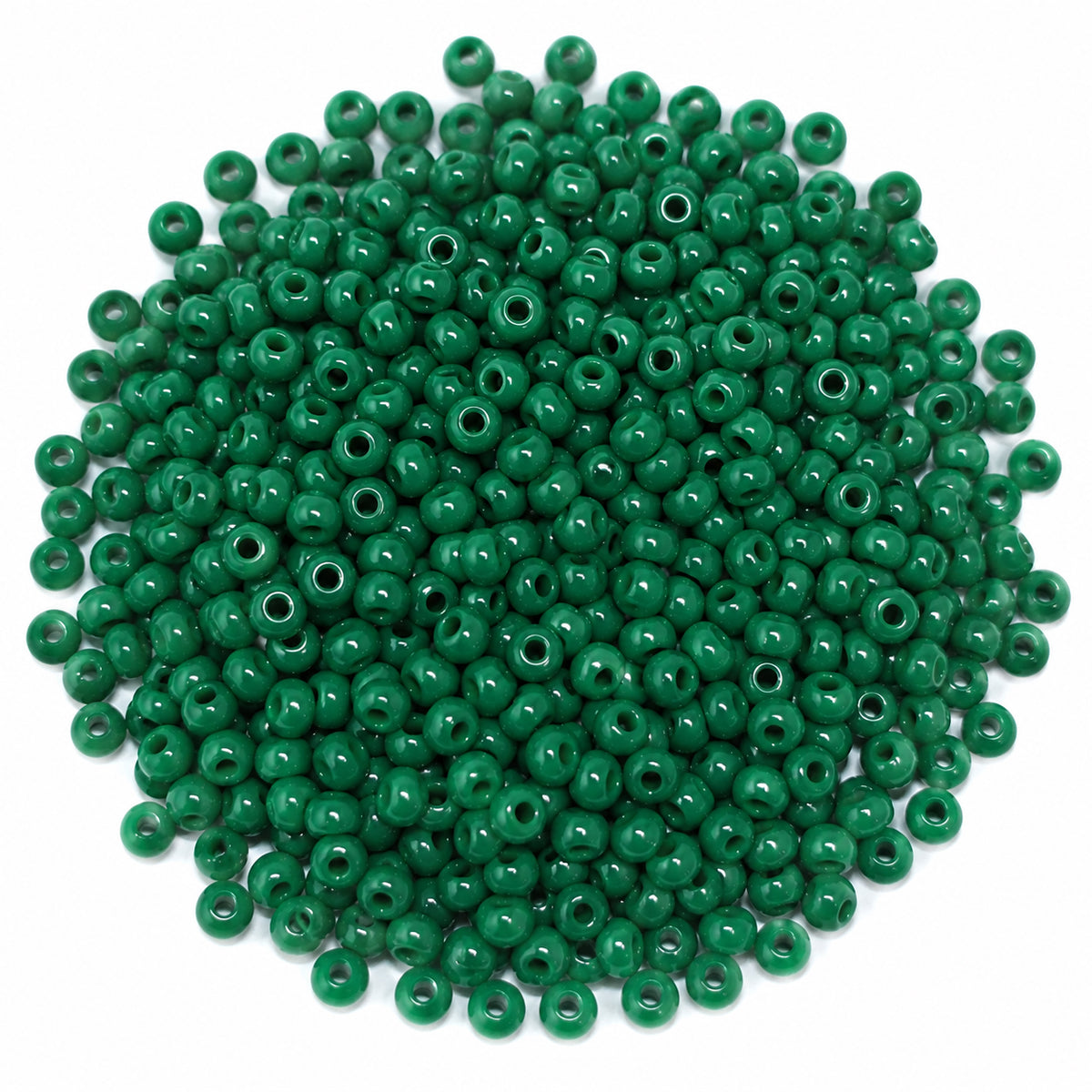 Preciosa Czech Glass Seed Beads 8/0 Size (3mm) Sold Per pack of 20 Grams, Forest green Opaque Color