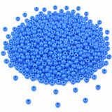 Preciosa Czech Glass Seed Beads 8/0 Size (3mm) Sold Per pack of 20 Grams, Light Blue Opaque Color on white background