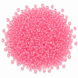 20 grams Pkg. 6/0 Size (approx 4mm) Inside color glass seed beads, Imported from Czech Rep. Matubo Beads, Rose Pink Color