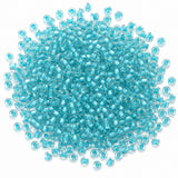 20 grams Pkg. 6/0 Size (approx 4mm) Inside color glass seed beads, Imported from Czech Rep. Matubo Beads, Turquoise Blue color