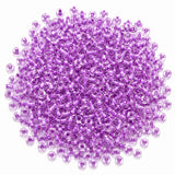 20 grams Pkg. 6/0 Size (approx 4mm) Inside color glass seed beads, Imported from Czech Rep. Matubo Beads, Lavender Color