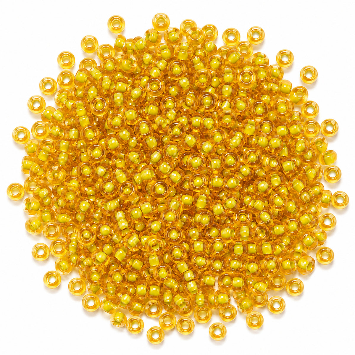 20 grams Pkg. 6/0 Size (approx 4mm) Inside color glass seed beads, Imported from Czech Rep. Matubo Beads, Topaz Brown Color