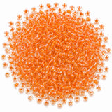 20 grams Pkg. 6/0 Size (approx 4mm) Inside color glass seed beads, Imported from Czech Rep. Matubo Beads, Orange Color