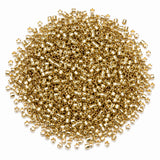20 grams Pkg. 3mm Tube Delica Style Matubo Czech Glass Seed Beads | 8/0 Size | Matubo Czech Glass Beads | Metallic Gold | Imported from Czech Republic