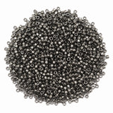 20 grams Pkg. 3mm Tube Delica Style Matubo Czech Glass Seed Beads | 8/0 Size | Matubo Czech Glass Beads | Metallic Gunmetal | Imported from Czech Republic