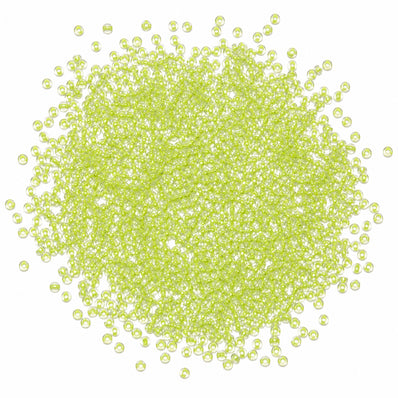 25grams Pkg. 11/0 size (2mm) Inside color Glass seed beads, Matubo Czech Glass Beads, Light Lime green