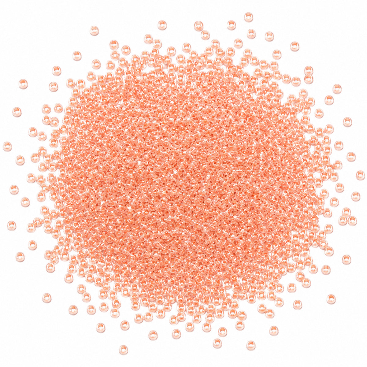 25grams Pkg. 11/0 size (2mm) Inside color Glass seed beads, Matubo Czech Glass Beads, Peach Color