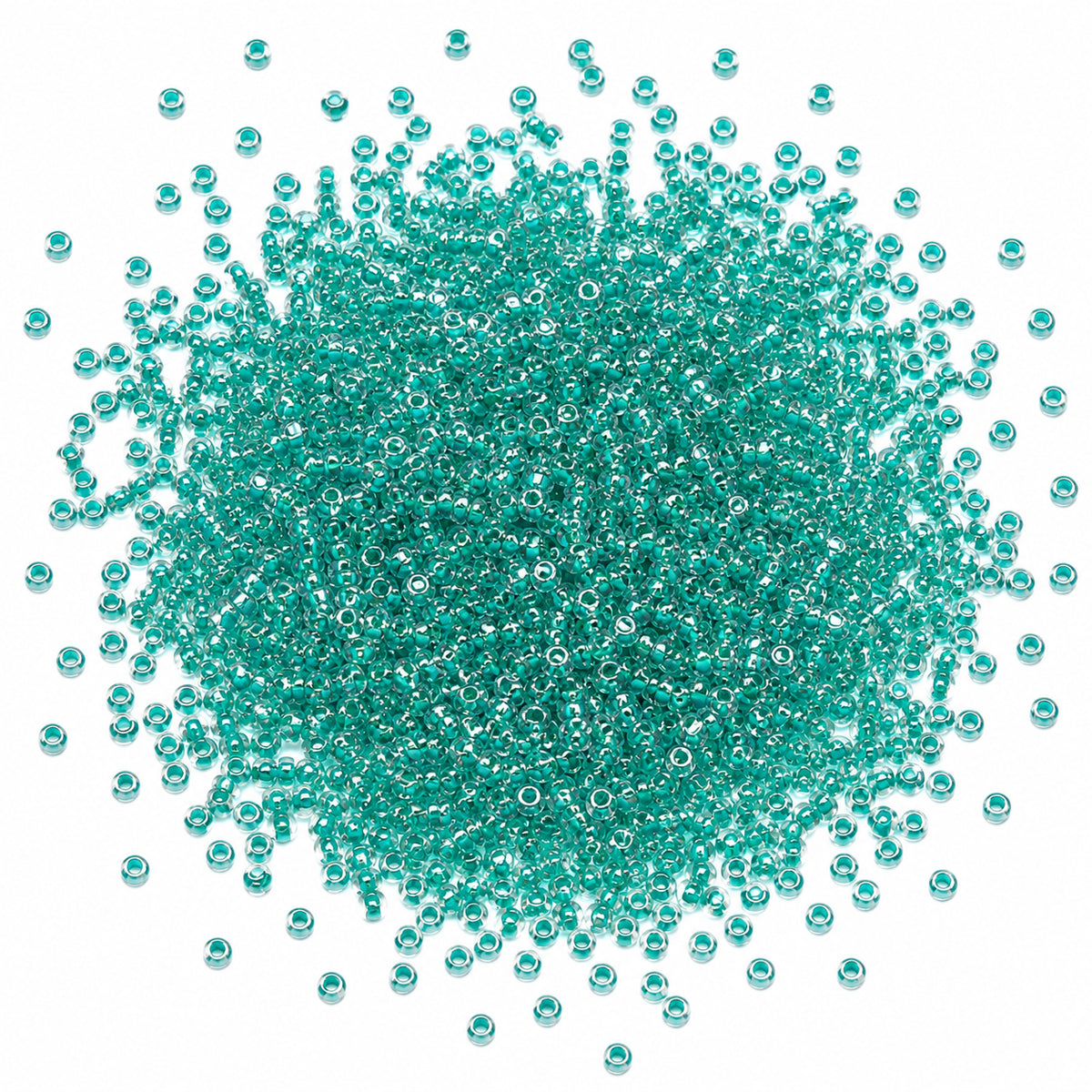 25grams Pkg. 11/0 size (2mm) Inside color Glass seed beads, Matubo Czech Glass Beads, Teal color