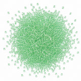 25grams Pkg. 11/0 size (2mm) Inside color Glass seed beads, Matubo Czech Glass Beads, Pale green