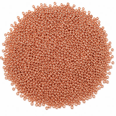 25grams pkg. 11/0 Size (2mm) Dark Rose Gold, Metallic Glass Seed Beads, Matubo Czech Beads