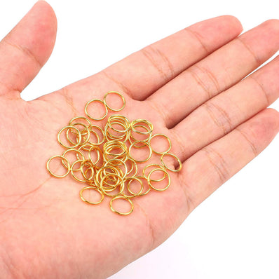 500 Pcs Package, 8mm, Open Jump Ring Sold Per Pack, Gold Plated