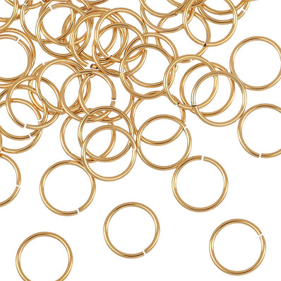 10mm, Open Jump Ring Sold Per Pack of 500 Pcs. Gold Plated