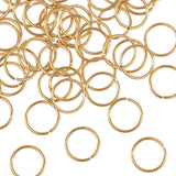 10mm, Open Jump Ring Sold Per Pack of 500 Pcs. Gold Plated