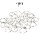 100 PIECES PACK' 12MM OPEN JUMP RINGS SILVER POLISHED