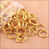 1000 Pcs Pack, 6 mm Size, Gold Plated Double ring Jump Ring