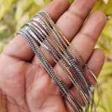 18 INCHES LONG' FANCY JEWELRY CHAIN BEST QUALITY LONG LASTING SILVER PLATED SOLD BY PER PIECE PACK