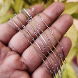 18 INCHES LONG' FANCY JEWELRY CHAIN BEST QUALITY LONG LASTING SILVER PLATED SOLD BY PER PIECE PACK