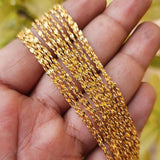 20 INCHES LONG APPROX ' FANCY JEWELRY CHAIN BEST QUALITY LONG LASTING GOLD PLATED SOLD BY PER PIECE PACK