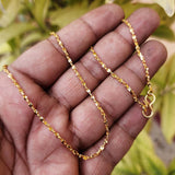 20 INCHES LONG APPROX ' FANCY JEWELRY CHAIN BEST QUALITY LONG LASTING GOLD PLATED SOLD BY PER PIECE PACK
