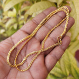 22 INCHES LONG' FANCY JEWELRY CHAIN BEST QUALITY LONG LASTING GOLD PLATED SOLD BY PER PIECE PACK