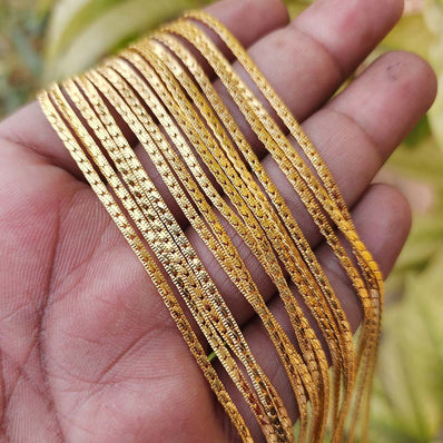 22 INCHES LONG' FANCY JEWELRY CHAIN BEST QUALITY LONG LASTING GOLD PLATED SOLD BY PER PIECE PACK