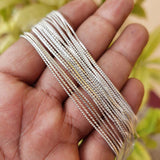 18 INCHES LONG' FANCY JEWELRY CHAIN BEST QUALITY LONG LASTING BRIGHT SILVER PLATED SOLD BY PER PIECE PACK