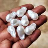 20 PIECES PACK' BAROQUE ACRYLIC COTTON PEARLS BEADS