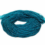 2mm Hydro Crystal Glass Beads | Teal Blue Faceted Rondelle | 5 Lines/String | Approx. 900+ Beads | Jewelry Making Supplies