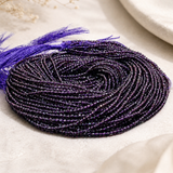 2mm Hydro Crystal Glass Beads | Deep Purple Faceted Rondelle | 5 Lines/String | Approx. 900+ Beads | Jewelry Making Supplies