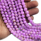PER LINE, 8MM SIZE JADE REPLICA FINE QUALITY OF GLASS BEADS FOR JEWELRY MAKING, APPROX 48~51 BEADS
