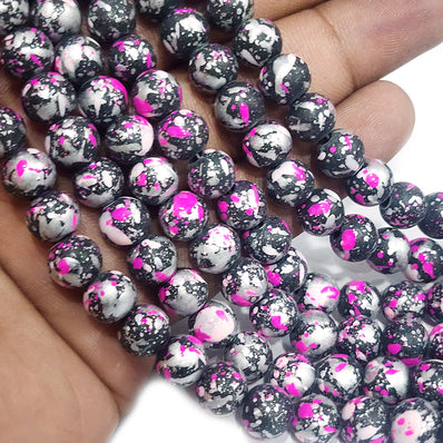 PER LINE, 8MM SIZE JADE REPLICA FINE QUALITY OF GLASS BEADS FOR JEWELRY MAKING, APPROX 48~51 BEADS