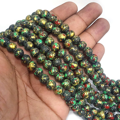 PER LINE, 8MM SIZE JADE REPLICA FINE QUALITY OF GLASS BEADS FOR JEWELRY MAKING, APPROX 48~51 BEADS