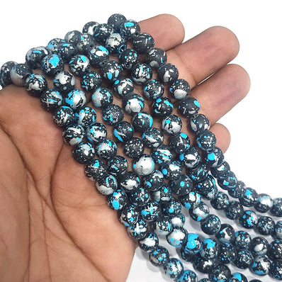 PER LINE, 8MM SIZE JADE REPLICA FINE QUALITY OF GLASS BEADS FOR JEWELRY MAKING, APPROX 48~51 BEADS