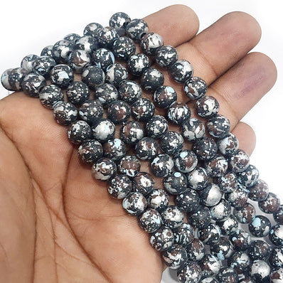 PER LINE, 8MM SIZE JADE REPLICA FINE QUALITY OF GLASS BEADS FOR JEWELRY MAKING, APPROX 48~51 BEADS