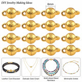6 mm Gold Magnetic Clasp for Jewellery Making – 5 Pieces Pack